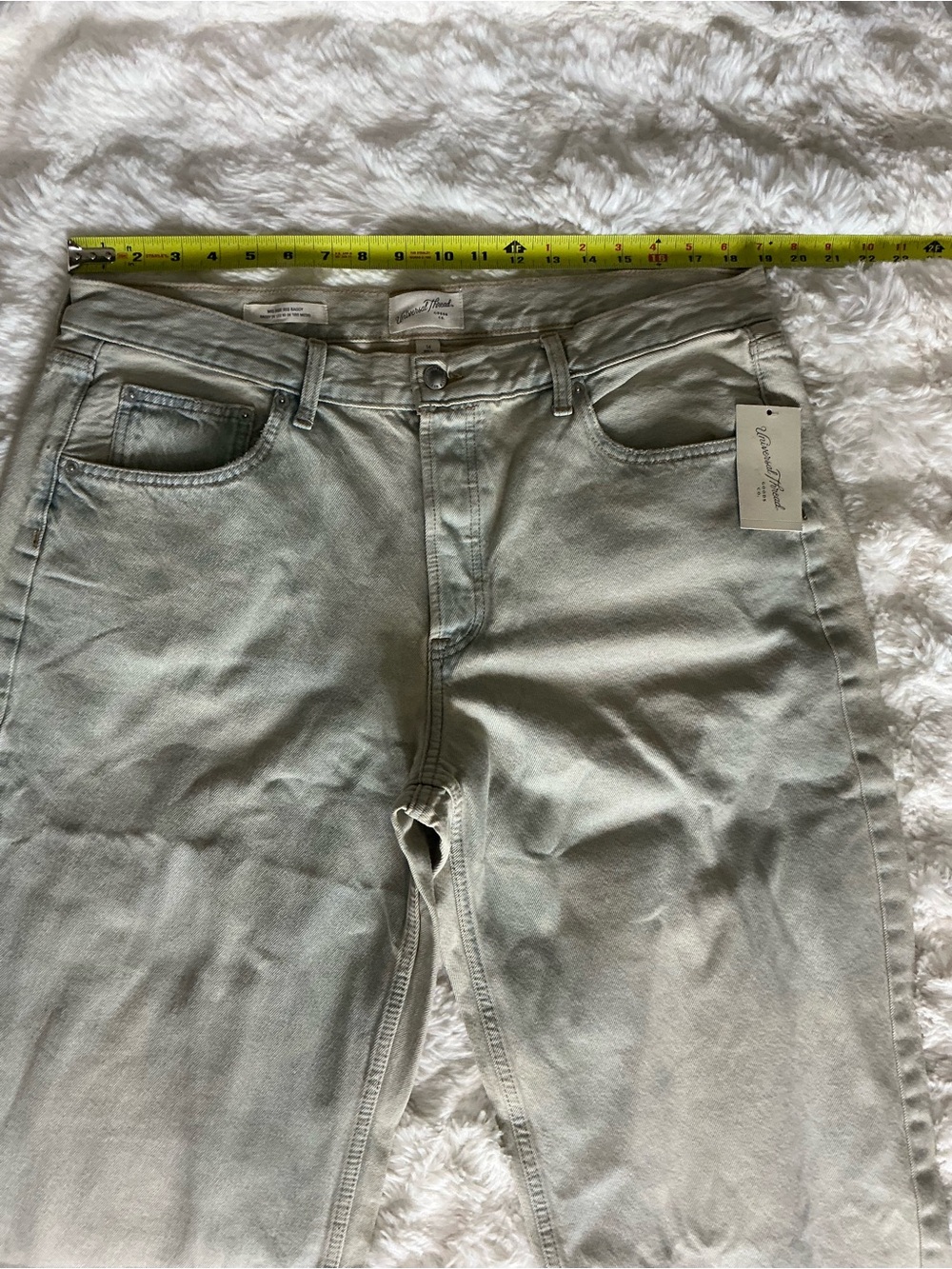 Plus-Size Wide Leg Jeans in Light Sage - Women Jeans - Picture 4 of 8